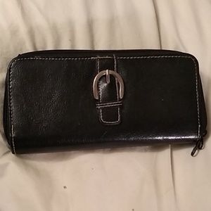 NWOT black organizer clutch wallet